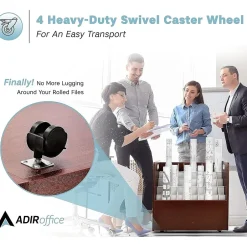 Outlet 50-Slot Mobile Roll File, 28.5