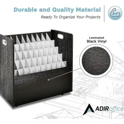 Clearance 50-Slot Mobile Roll File, Lockable, 28.5