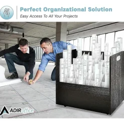 Clearance 50-Slot Mobile Roll File, Lockable, 28.5