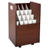 Best 20-Slot Mobile Roll File, Lockable, 24.75"H x 15.25"W x 13.25"D, Mahogany (624-MA-KIT1) File Cabinets