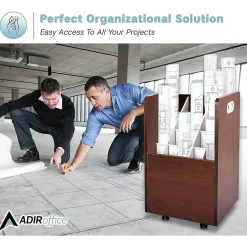 Best 20-Slot Mobile Roll File, Lockable, 24.75