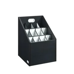 Online 20-Slot Roll File, 22.24"H x 15.55"W x 15.55"D, Black (ADI628-WBLK) File Cabinets