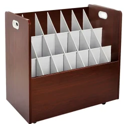 New 21-Slot Roll File, Lockable, 28.5"H x 30"W x 15.75"D, Mahogany (625-MA-KIT1) File Cabinets