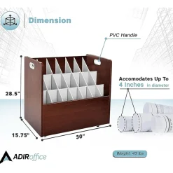 New 21-Slot Roll File, Lockable, 28.5