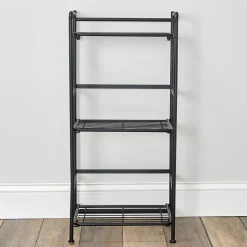 Outlet FlipShelf 3-Shelf Metal Unit, 14.5"W, Black (37635) Shelving