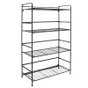 FlipShelf 4-Shelf Metal Unit, 26.5"W, Black (37996/37634) Shelving