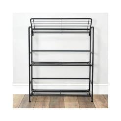 Sale FlipShelf 3-Shelf Steel Rack, 30.5" x 26.75" x 12", Black (38703) Shelving