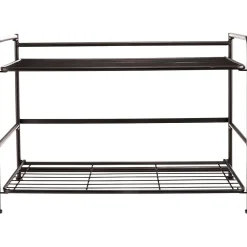 Discount FlipShelf 2-Shelf Steel Rack, 18" x 26.75" x 12", Black (38780) Shelving