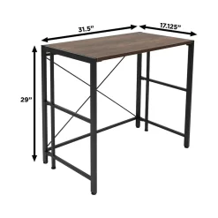 Discount Flipshelf 32"W Computer Desk, Wood Grain/Black (39338) Corner Desks