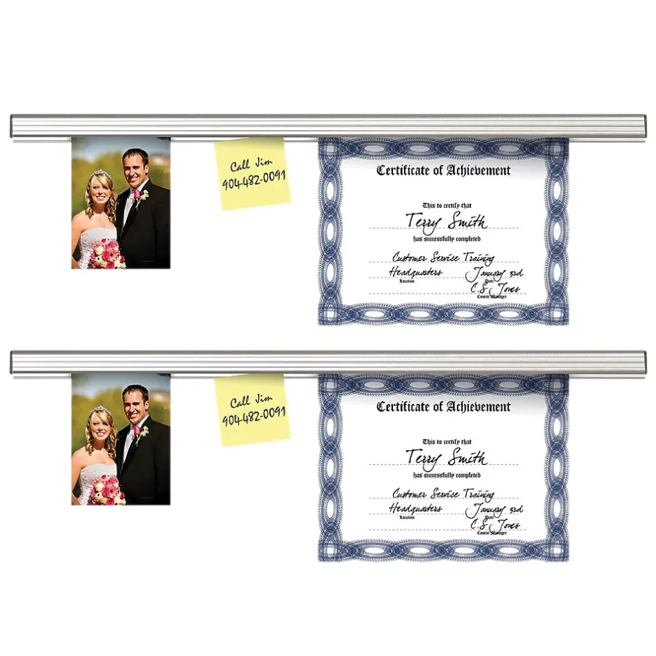 Best Grip-a-Strip Display Rail, 9 Inch, Satin, Medium Size, Pack of 2 (AVT1500-2) Bulletin