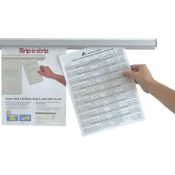 Grip-A-Strip Display Rail, 36”L x 1.5”H, Satin Aluminum Finish (AVT2005) Bulletin