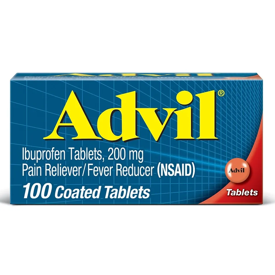 Advil Ibuprofen Pain Reliever/Fever Reducer, 200mg, 100/Box (015040)