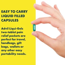 Advil Liqui-Gels Pain Reliever/Fever Reducer, Solubilized Ibuprofen 200mg, 2/Packet, 50 Packets/Box (016902)