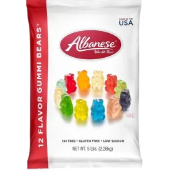 Gummy & Chewy Candy<Albanese Fruity 12 Flavor Gummi Bears, 80 oz, 12 (ACG51200)