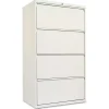New 4-Drawer Mobile Lateral File Cabinet, Letter/Legal Size, Lockable, 53.25"H x 30"W x 19.25"D, Light Gray (ALELF3054LG) File Cabinets
