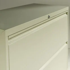 New 4-Drawer Mobile Lateral File Cabinet, Letter/Legal Size, Lockable, 53.25"H x 30"W x 19.25"D, Light Gray (ALELF3054LG) File Cabinets