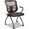 New Elusion Series Fixed Arm Fabric Nesting Chair, Black, 2/Carton (ALEEL4914) Folding & Stacking