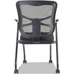 New Elusion Series Fixed Arm Fabric Nesting Chair, Black, 2/Carton (ALEEL4914) Folding & Stacking