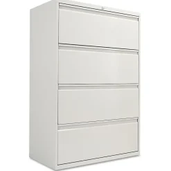 Online ® Four-Drawer Lateral File Cabinet, 36w x 18d x 52 1/2h, Light Gray (ALELF3654LG) File Cabinets