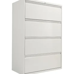 Online ® Four-Drawer Lateral File Cabinet, 36w x 18d x 52 1/2h, Light Gray (ALELF3654LG) File Cabinets