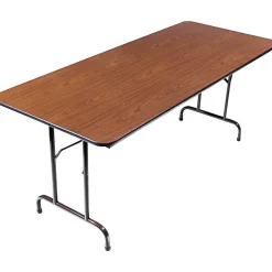 Outlet ® Melamine Folding Table in Walnut Woodgrain, 72Wx30