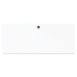 New Modern Teacher Series 60"W Pedestal Desk, White/Silver (MSD6024WH) Computer Desks