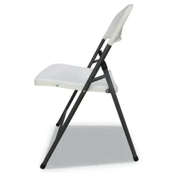 Discount Resin Office Folding Chair, White, 4/Carton (ALEFR9402) Folding & Stacking