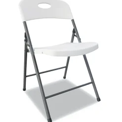 Discount Resin Office Folding Chair, White, 4/Carton (ALEFR9402) Folding & Stacking