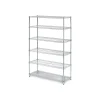 Clearance 6-Shelf Commercial Wire Shelving Kit, 72"H x 48"W x 18"D, Silver (ALESW664818SR) Shelving