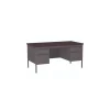 Clearance 60"W Double Pedestal Desk, Mahogany/Charcoal (ALEHSD6030CM) Office Desks