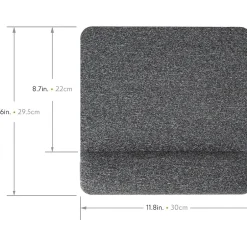Allsop Premium Plush Foam Non-Skid Mouse Pad with Wrist Rest, Gray (32311)* Ergonomic Wrist Rests