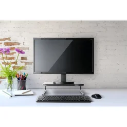 Allsop The Metal Art Jr. Monitor Stand, Pearl Black, 2/Pack (31958)* Monitor Mounts & Stands