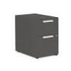 Outlet Radii 2-Drawer Mobile Vertical File Cabinet, Letter/Legal Size, Lockable, 21"H x 15"W x 24"D, Flint (APGMBP249TFN001) File Cabinets