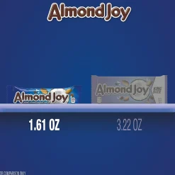 Chocolate<Almond Joy Coconut & Almond Milk Chocolate Candy Bars, 1.61 oz., 36/Box (HEC00320)