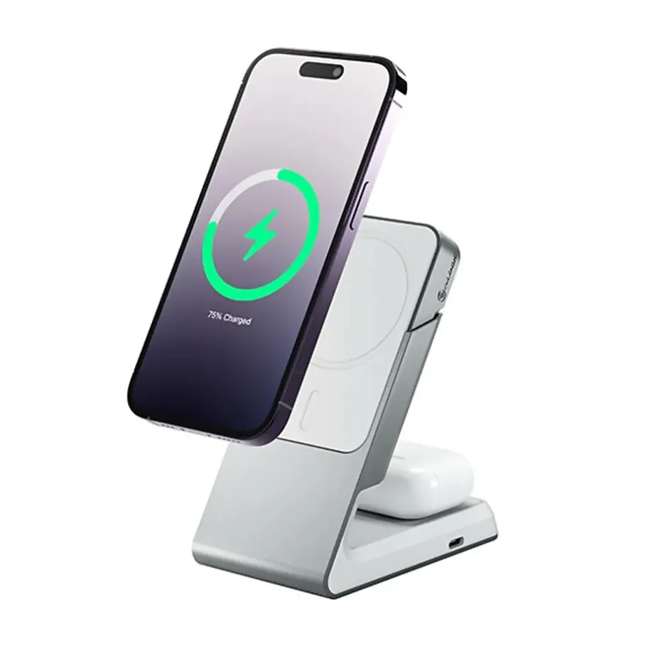 ALOGIC Matrix MagSafe Wireless USB-C Charging Stand for Multiple Brands, White (MSCDDWH)