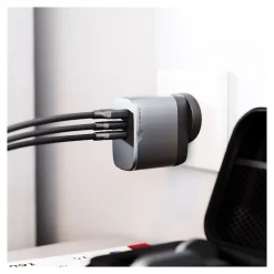 ALOGIC Rapid Power USB-A/USB-C Wall Charger for Multiple Brands, Space Gray/Black (WCM3X67-SGR)