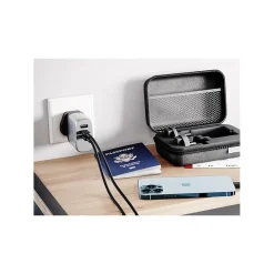 ALOGIC Rapid Power USB-A/USB-C Wall Charger for Multiple Brands, Space Gray/Black (WCM3X67-SGR)