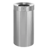 Alpine Industries Commercial Indoor Trash Can, 27 Gallon, Stainless Steel (475-27)