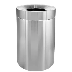 Alpine Industries Commercial Indoor Trash Can, 50 Gallon, Stainless Steel (475-50)