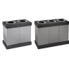 Alpine Industries Commercial Indoor Five-Stream Recycling Station, 140-Gallon, Black/Gray (ALP471-02-BLK-PKG)