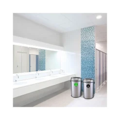 Alpine Industries Dual-Stream Recycling Station, 34-Gallon, Stainless Steel (ALP470-65L-CO-T)