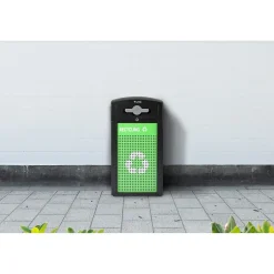 Alpine Industries GS Series Steel Trash Can & Recycling Bin Combo, 40 Gallon, Green (ALP471-40-GS-M)