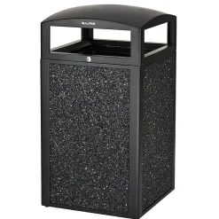 Alpine Industries GS Series Steel Trash Can & Recycling Bin Combo, 80 Gallon, Gray/Green (ALP471-40-GYGC-MK)