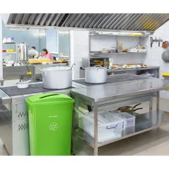 Alpine Industries Lime Green Commercial Indoor Recycling Bin with Paper Slot Lid, 3-Pack (4778-4-LGRN-3)