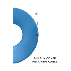 Alpine Industries Metal Commercial Outdoor Recycling Receptacle, 38-Gallon, Black/Blue (479-38-BLU)
