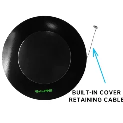 Alpine Industries Metal Slatted Outdoor Commercial Trash Can with Rain Bonnet Lid and Liner, , 38 Gal. (479-38-1)