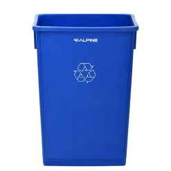 Alpine Industries Plastic Indoor Slim Trash Can with Lid, 23 Gallon, Multicolored, 3/Pack (477-PKD1)