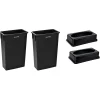 Alpine Industries Plastic Trash Can with Lid, 23 gallon, Black, 2/Pack (477-BLK-PKG1-2)