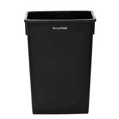Alpine Industries Plastic Trash Can with Lid, 23 gallon, Black, 2/Pack (477-BLK-PKG1-2)