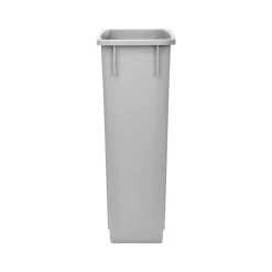 Alpine Industries Polypropylene Commercial Indoor Trash Can with Dolly, 23-Gallon, Gray, 3/Pack (ALP477-GRY-3PKD)